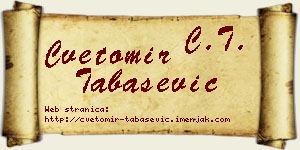 Cvetomir Tabašević vizit kartica